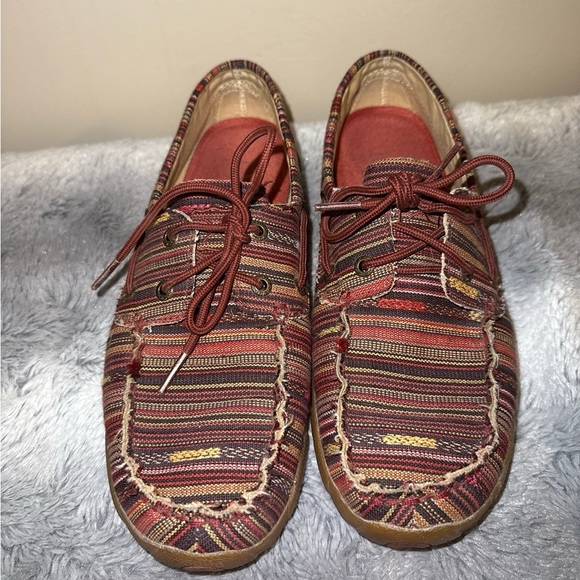 Twisted X Boots Hipster Textile Boat Shoe Non Slip Women’s 8 Driving Moccasin - Picture 2 of 7